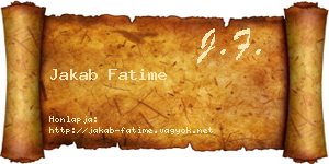 Jakab Fatime névjegykártya